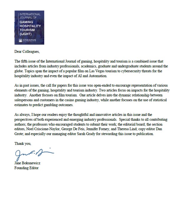 Letter from the Editor Cover